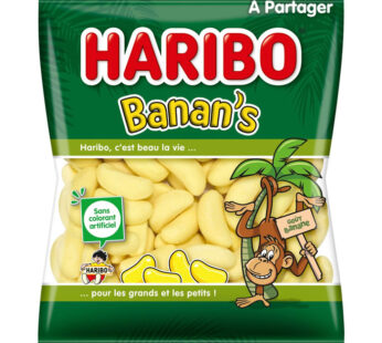 HARIBO Banan&rsquo;s Bonbons gélifiés aromatisés à la banane 300g