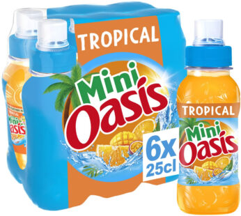 OASIS – Boisson aux fruits tropicaux avec bouchon sport 6 x 25 cl
