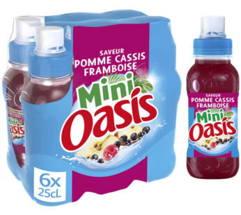 OASIS – Boisson à la pomme, cassis et framboise 6 x 25 cl
