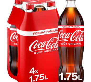 COCA-COLA – Boisson gazeuse aux extraits végétaux Original 4 x 1,75 L