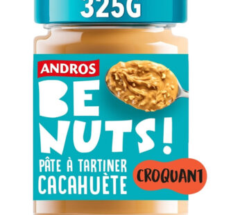 ANDROS Be Nuts – Pâte à tartiner à la cacahuète croquant 325 g