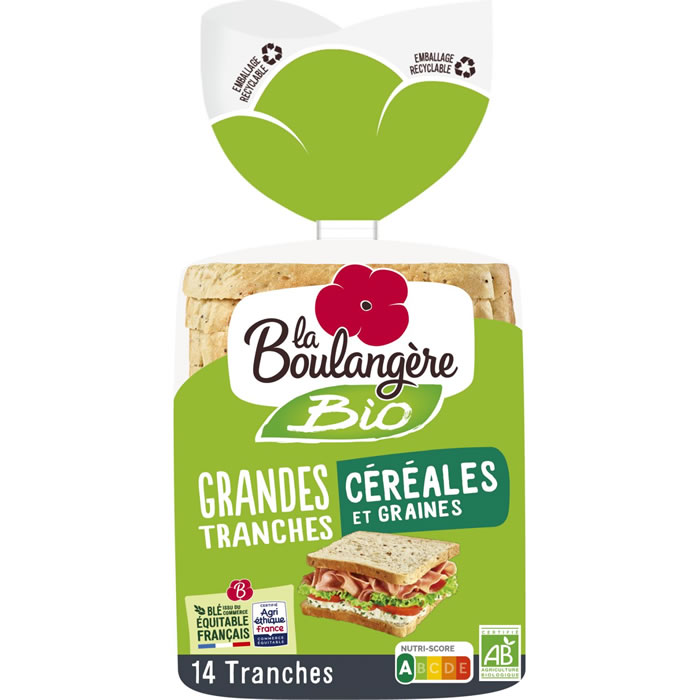 LA BOULANGERE - Pain de mie aux graines et céréales bio 500g