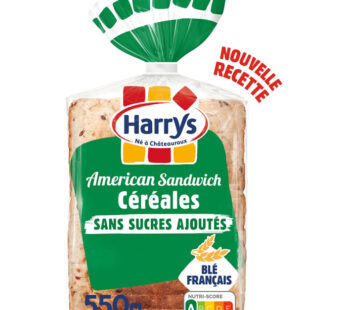 HARRYS – American Sandwich pain de mie aux céréales sans sucres ajoutés 550g