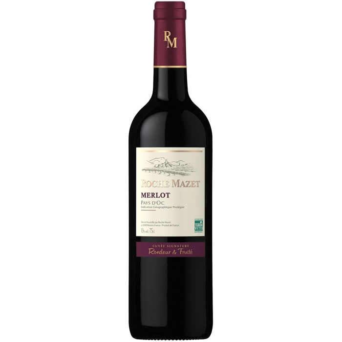 Vin rouge IGP PAYS D'OC Merlot Roche Mazet 75 cl