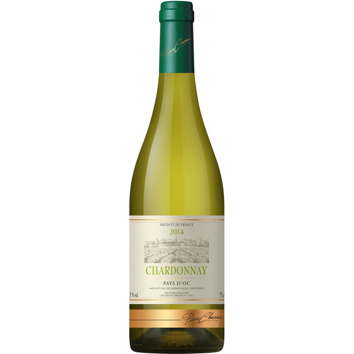 PIERRE CHANAU - Vin blanc IGP PAYS D'OC Chardonnay 75 cl