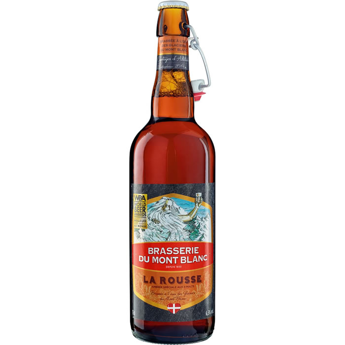 BRASSERIE DU MONT BLANC - Bière ambrée La Rousse 75 cl