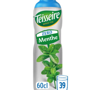 TEISSEIRE – Sirop de menthe sans sucres Zéro 60 cl