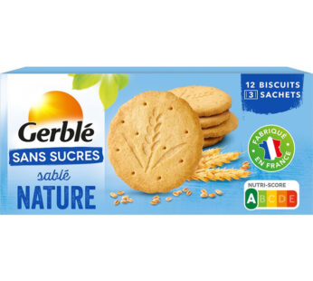 GERBLE – Biscuits sablé nature sans sucres 132g