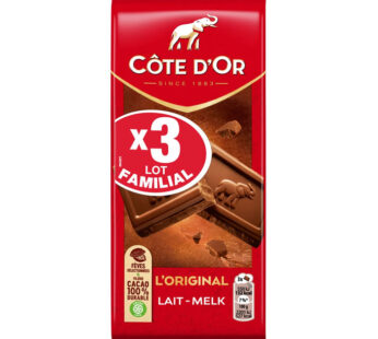 CÔTE D&rsquo;OR – Tablette de chocolat au lait 3x100g