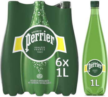PERRIER – Eau minérale naturelle gazeuse 6 x 1 L