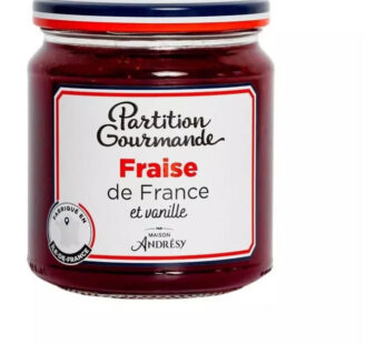 PARTITION GOURMANDE – Confiture de fraise et vanille 325 g