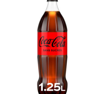 COCA-COLA – Boisson gazeuse aux extraits végétaux sans sucres 1,25 L