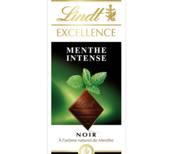 LINDT Excellence – Chocolat noir extra fin traditionnel à l’arôme naturel de menthe. 100 g
