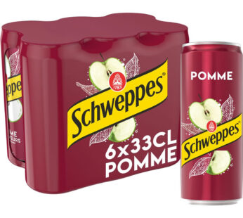 SCHWEPPES – Boisson gazeuse à la pomme 6 x 33 cl