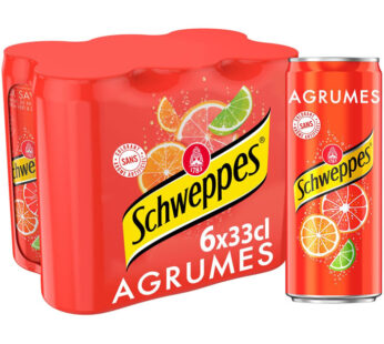 SCHWEPPES – Boisson gazeuse aux 4 agrumes 6 x 33 cl