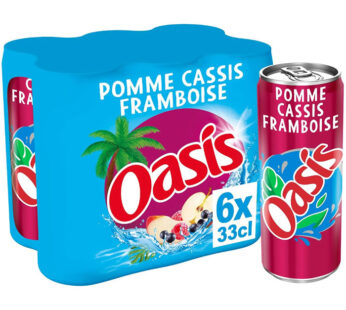 OASIS – Boisson à la pomme, cassis et framboise 6 x 33 cl