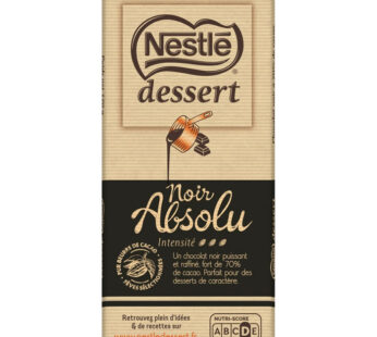 NESTLE Dessert – Tablette de chocolat noir pâtissier Absolu 70% 170g