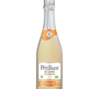 LISTEL – Vin pétillant à la pêche sans alcool bio 75 cl