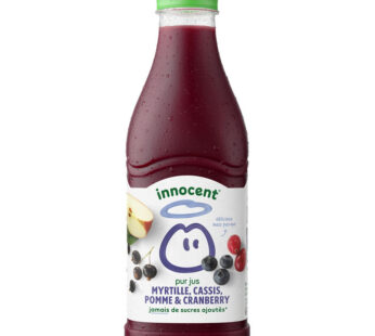 INNOCENT – Pur jus de myrtille, cassis, pomme et cranberry 90 cl