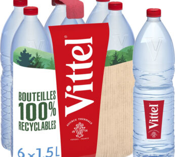 VITTEL – Eau minérale naturelle 6 x 1,5 L