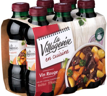 Vin rouge LA VILLAGEOISE En cuisine 6 x 25 cl