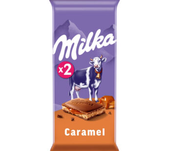 MILKA – Tablette de chocolat au lait au caramel 2x100g