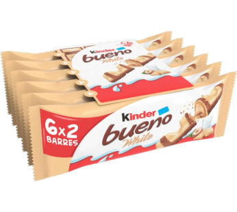 KINDER Bueno White Barres chocolatées chocolat blanc et noisettes 6x2x19.2g