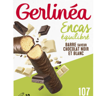 GERLINEA – Barres chocolatées protéinées chocolat noir & blanc (10 x 31g) 10 x 31 g