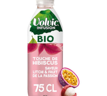 VOLVIC – Infusion Bio Hibiscus, Litchi & Passion 75 cl