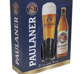 PAULANER Hefe-Weissbier – Coffret 2 bières 50cl et 1 verre