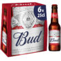 BUD - Bière blonde 6 x 25 cl