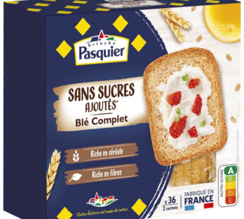 PASQUIER – Biscottes au blé complet sans sucres ajoutés 300 g