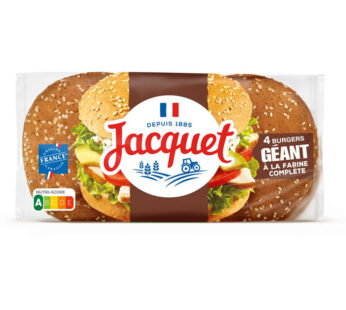 JACQUET – Pains hamburgers géants à la farine complète 330g