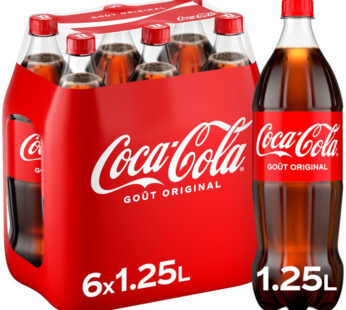 COCA-COLA – Boisson gazeuse aux extraits végétaux 6 x 1,25 L