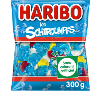 HARIBO Schtroumpfs Bonbons gélifiés aromatisés 300g