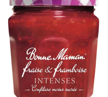 BONNE MAMAN Intense – Confiture de fraises et framboises allégée en sucres 335g 335 g