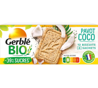 GERBLE Biscuits au pavot et noix de coco bio 130g