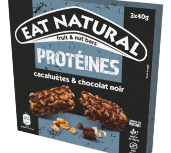 EAT NATURAL – Barres protéinées cacahuète & chocolat noir (3 x 40g) 3 x 40 g