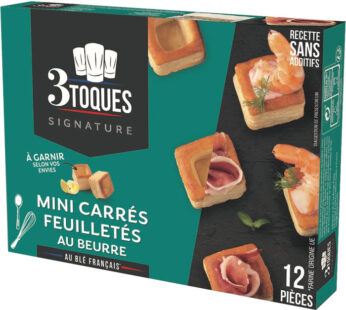 3 TOQUES – Mini feuilletés carrés au beurre à garnir 60g