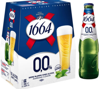 1664 – Bière blonde sans alcool 0,0% 6 x 25 cl