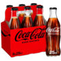 COCA-COLA - Boisson gazeuse aux extraits végétaux sans sucres 6 x 25 cl