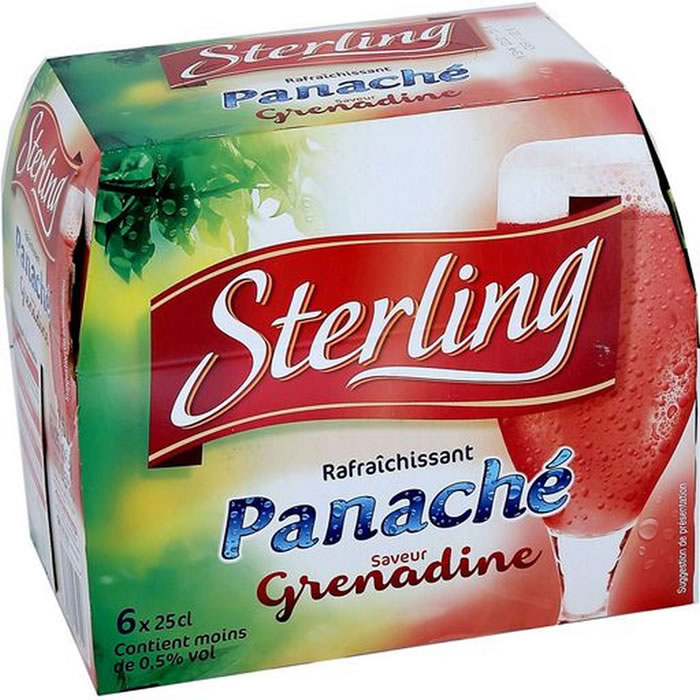 STERLING - Panaché aromatisé à la grenadine 6 x 25 cl