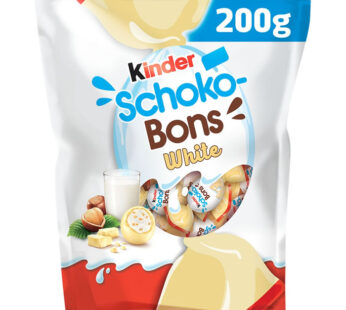 KINDER Schokobons White – Bonbons chocolat blanc & noisettes 200g
