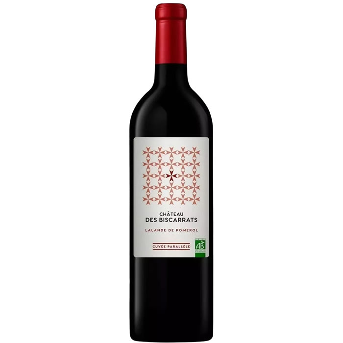 Vin rouge bio AOP LALANDE DE POMEROL Château des Biscarrats 75 cl