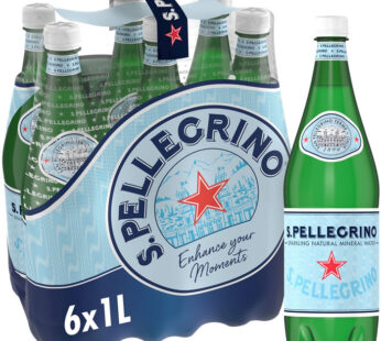 SAN PELLEGRINO – Eau minérale naturelle gazeuse 6 x 1 L