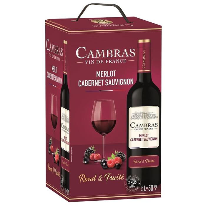 Vin rouge CAMBRAS Merlot Carbernet Sauvignon