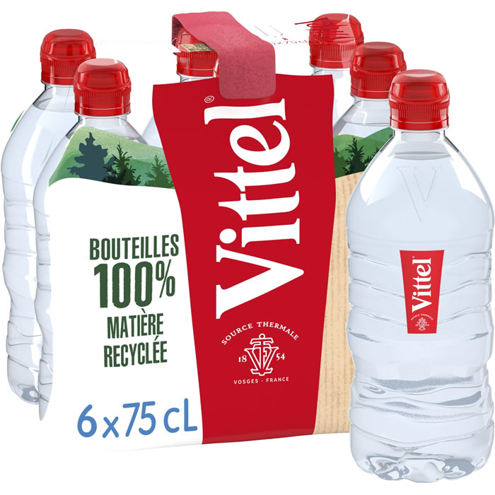 VITTEL - Eau minérale naturelle 6 x 75 cl