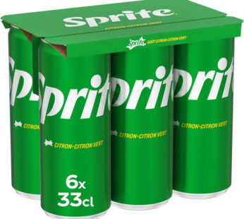 SPRITE – Boisson aux arômes naturels de citron-citron vert 6 x 33 cl