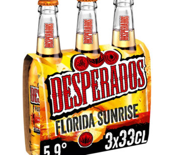 DESPERADOS – Florida Sunrise Bière aromatisée orange et grenadine 3 x 33 cl