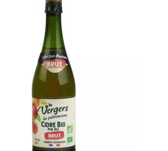 VERGERS DU PATRIMOINE – Cidre brut bio 75 cl
